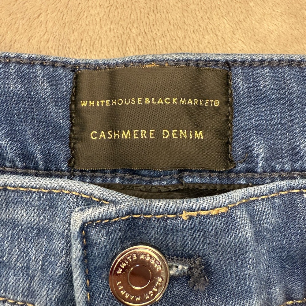 Whte House Black Market High-Rise Skinny Cashmere Jeans Size 12 - Picture 3 of 7